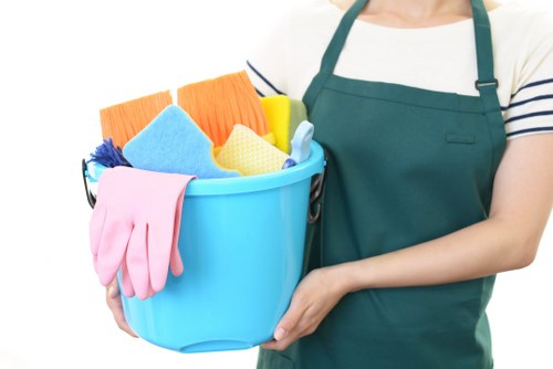 Soho carpet cleaners providing careful cleaning in a local interior