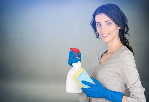 Professional carpet cleaner treating urban carpet stains